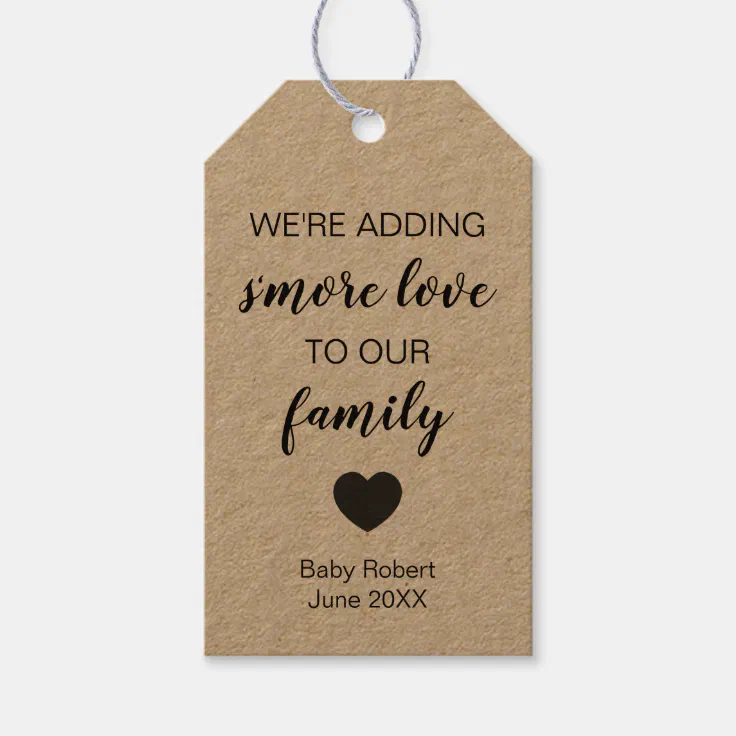 New Baby Tags, Adding S'more Love to Our Family Gift Tags