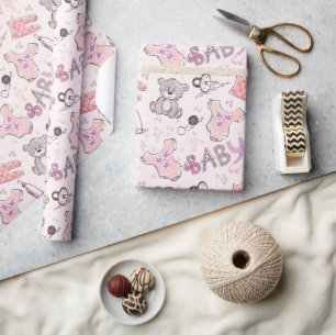 New Baby Teddy Bears Wrapping Paper