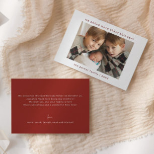New Baby We Added More Cheer Christmas Card