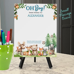 New Baby Woodland Animal Baby Shower Message Small Foam Board