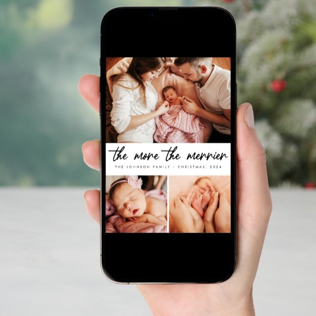 New Babys First Christmas Birth Announcement Photo (Front Digital)