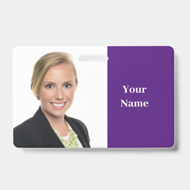 NEW! Badge - Horizontal - Custom Purple (Front)