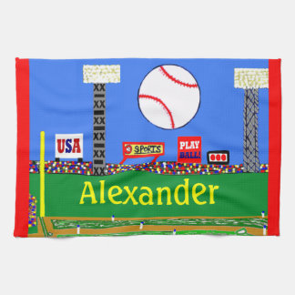 New Baseball Baby Gift Personalized Towel
