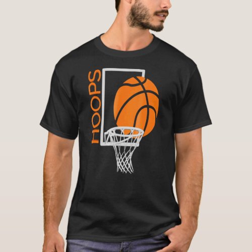 New Basketball Hoop Net Ball Player Sports Fan T_Shirt