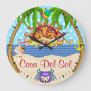New Beach Sun Ocean Wall Clock - SRF