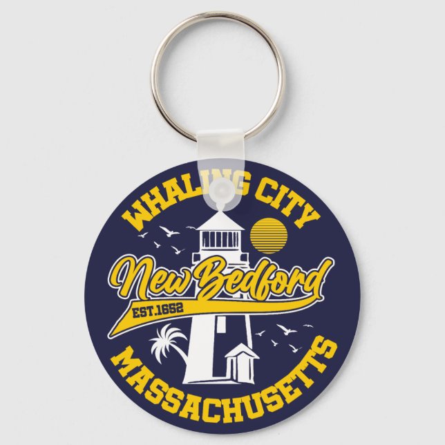 New Bedford,Massachusetts Keychain (Front)
