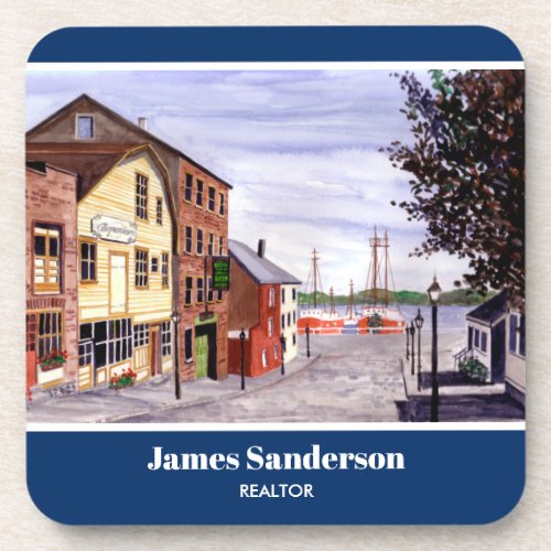 New Bedford Massachusetts New England Painting Beverage Coaster