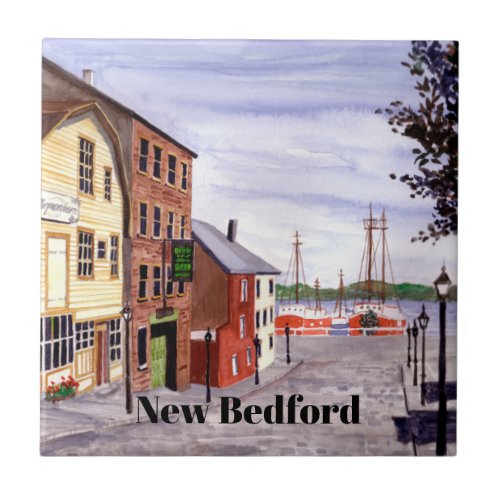 New Bedford Massachusetts New England Painting Ceramic Tile