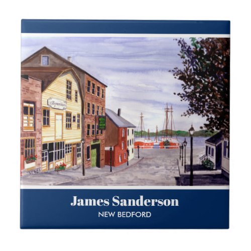 New Bedford Massachusetts New England Painting Ceramic Tile