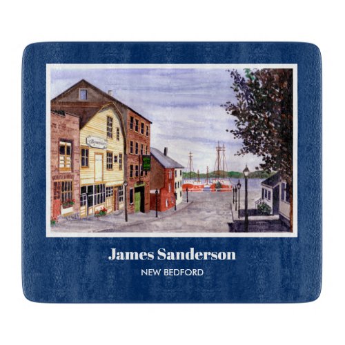 New Bedford Massachusetts New England Painting Cutting Board