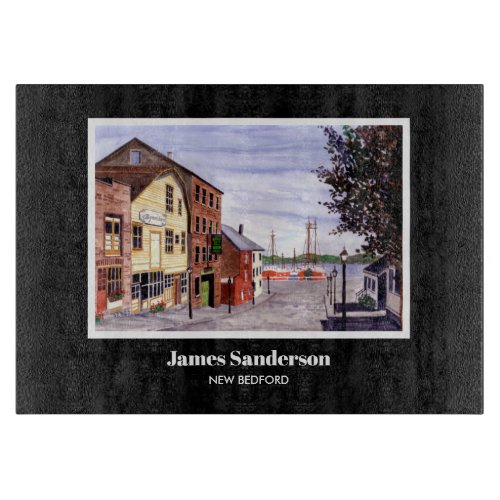 New Bedford Massachusetts New England Painting Cutting Board