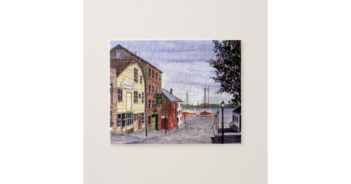 New Bedford Massachusetts New England Painting Jigsaw Puzzle Zazzle