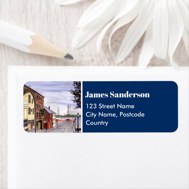 New Bedford Massachusetts New England Painting Label (Insitu)