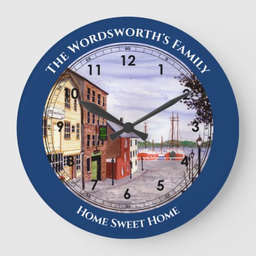 New Bedford Massachusetts New England Painting Large Clock