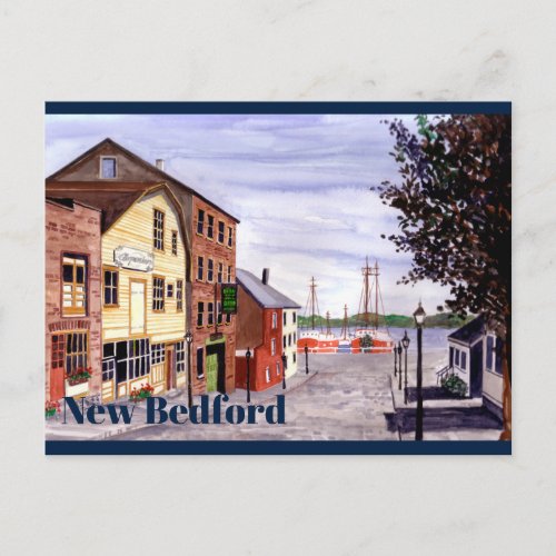New Bedford Massachusetts New England Painting Postcard