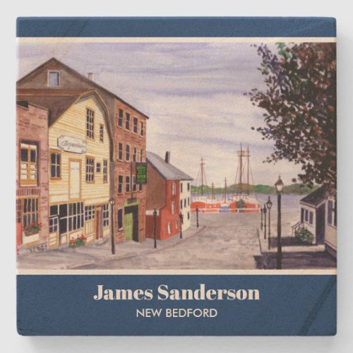 New Bedford Massachusetts New England Painting Stone Coaster