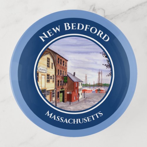 New Bedford Massachusetts New England Painting Trinket Tray
