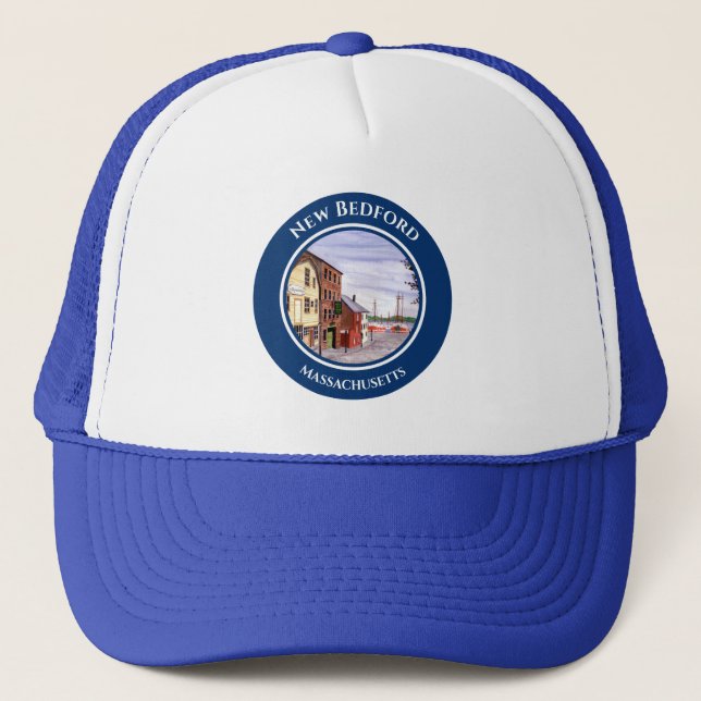 New Bedford Massachusetts New England Trucker Hat (Front)