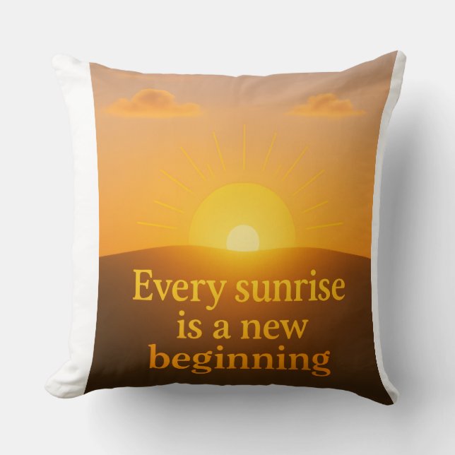 new begining in lif throw pillow (Front)