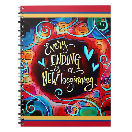 New Beginning Inspirivity Colorful Encouragement Notebook