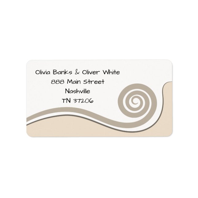 New Beginning - Koru Swirl - Spring Wedding Label (Front)