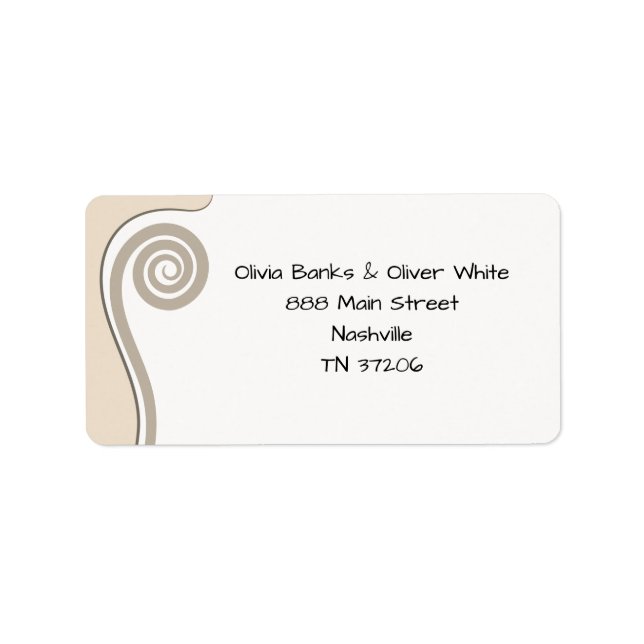 New Beginning - Koru Swirl - Spring Wedding Label (Front)