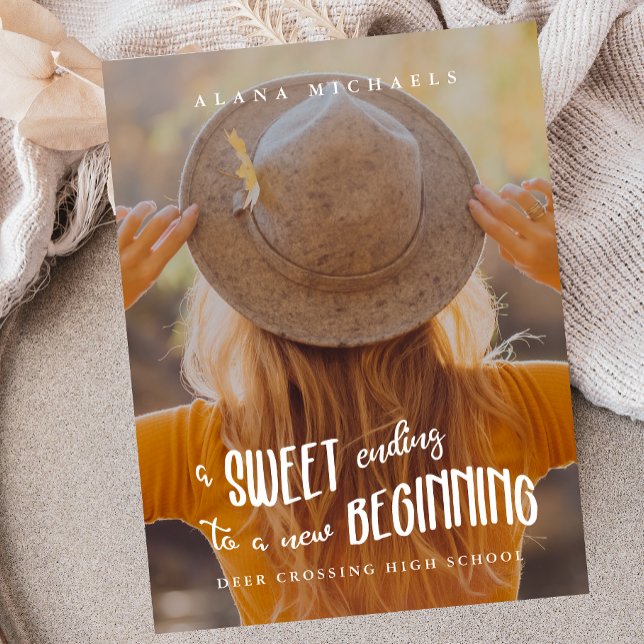 New Beginnings 2023 Photo Graduation Party Announcement Postcard (Creator Uploaded)