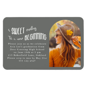 New Beginnings 2024 Photo Graduation Party Magnet