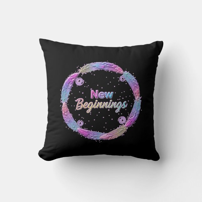 New Beginnings 2027 Throw Pillow (Front)