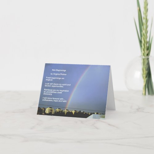 New Beginnings affirm ation note card blank