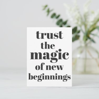 New Beginnings  Bold Typograpy Inspirational Quote