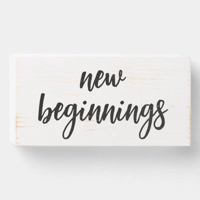 NEW BEGINNINGS box sign (Front Horizontal)