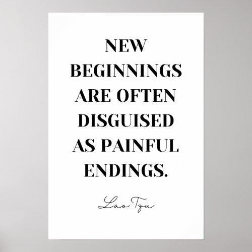 New beginnings can be disguised as painful endings poster