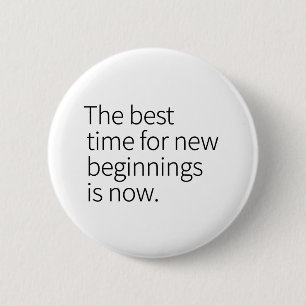 New Beginnings Cool Text Graphic Opportunity Quote Button