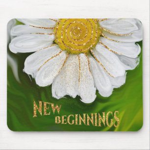 New Beginnings - Daisy flower power Mouse Pad