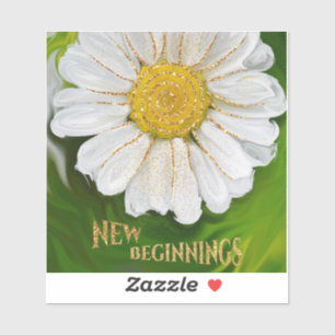 New Beginnings - Daisy flower power Sticker