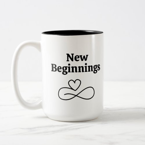 New Beginnings Divorce Gift Breakup Care Package Two_Tone Coffee Mug
