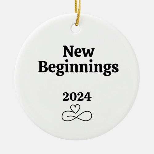 New Beginnings Divorce Gifts for Her Holiday Xmas Ceramic Ornament