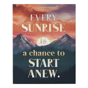 New Beginnings Faux Canvas Print