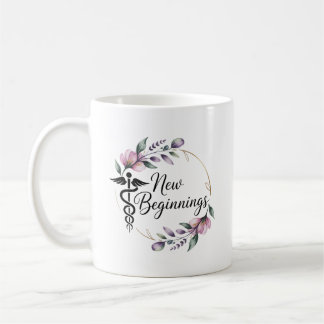 New Beginnings First Day as Nurse Personalized Coffee Mug