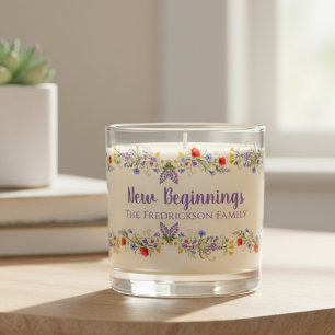 New Beginnings Floral Garden Aesthetic Scented Candle