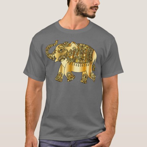 New Beginnings Golden Elephant Design T_Shirt