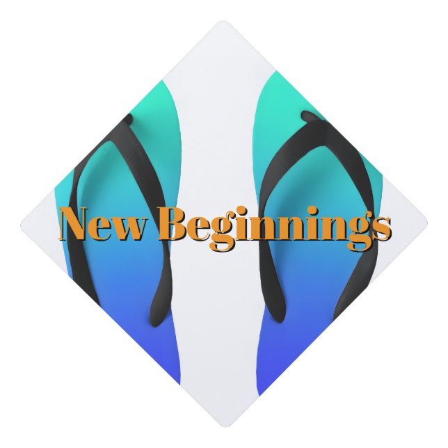New Beginnings  Graduation Cap Topper (Front)