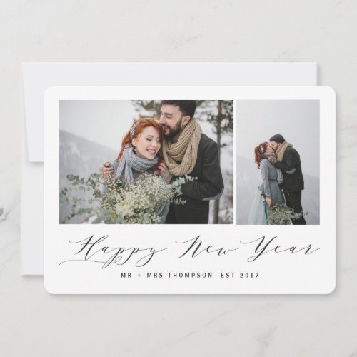 NEW BEGINNINGS HAPPY NEW YEARMARBLE HOLIDAY CARD