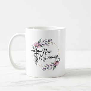 New Beginnings New Nursing Job Personalized Coffee Mug