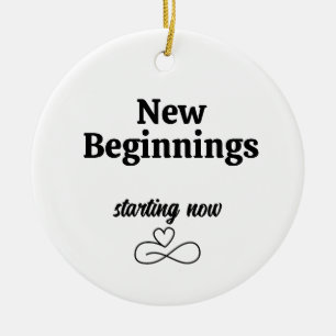 New Beginnings Newly Single Freedom Divorced AF Ceramic Ornament