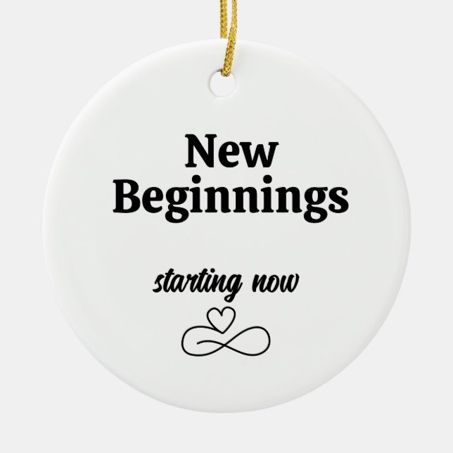 New Beginnings Newly Single Freedom Divorced AF  Ceramic Ornament (Front)