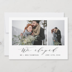 NEW BEGINNINGS-WE ELOPED ANNOUNCEMENT