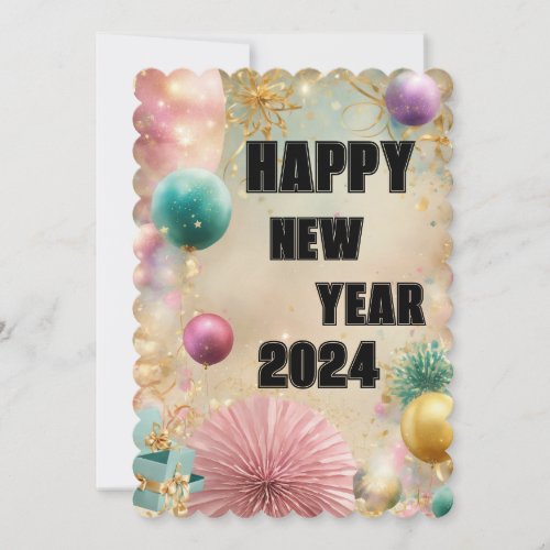  New Beginnings Wishing You a Joyful New Year Holiday Card
