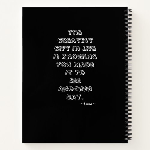 New Beginnings Write down your thoughts Notebook